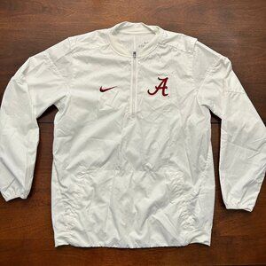 Men’s Nike Alabama Crimson Tide Quarter-Zip Jacket (White)